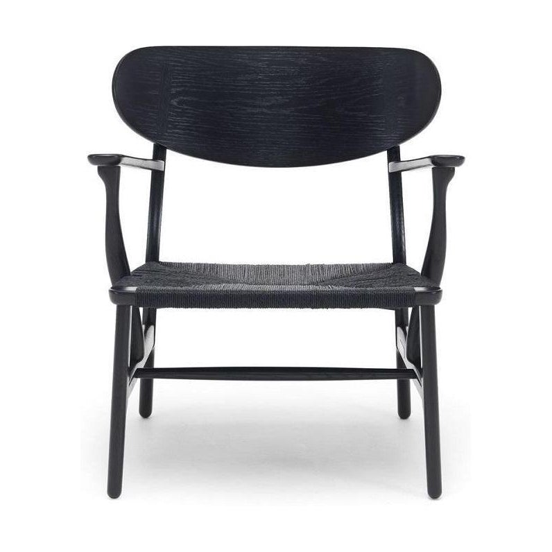 Carl Hansen Ch22 Lounge Chair, Black Oak/Black