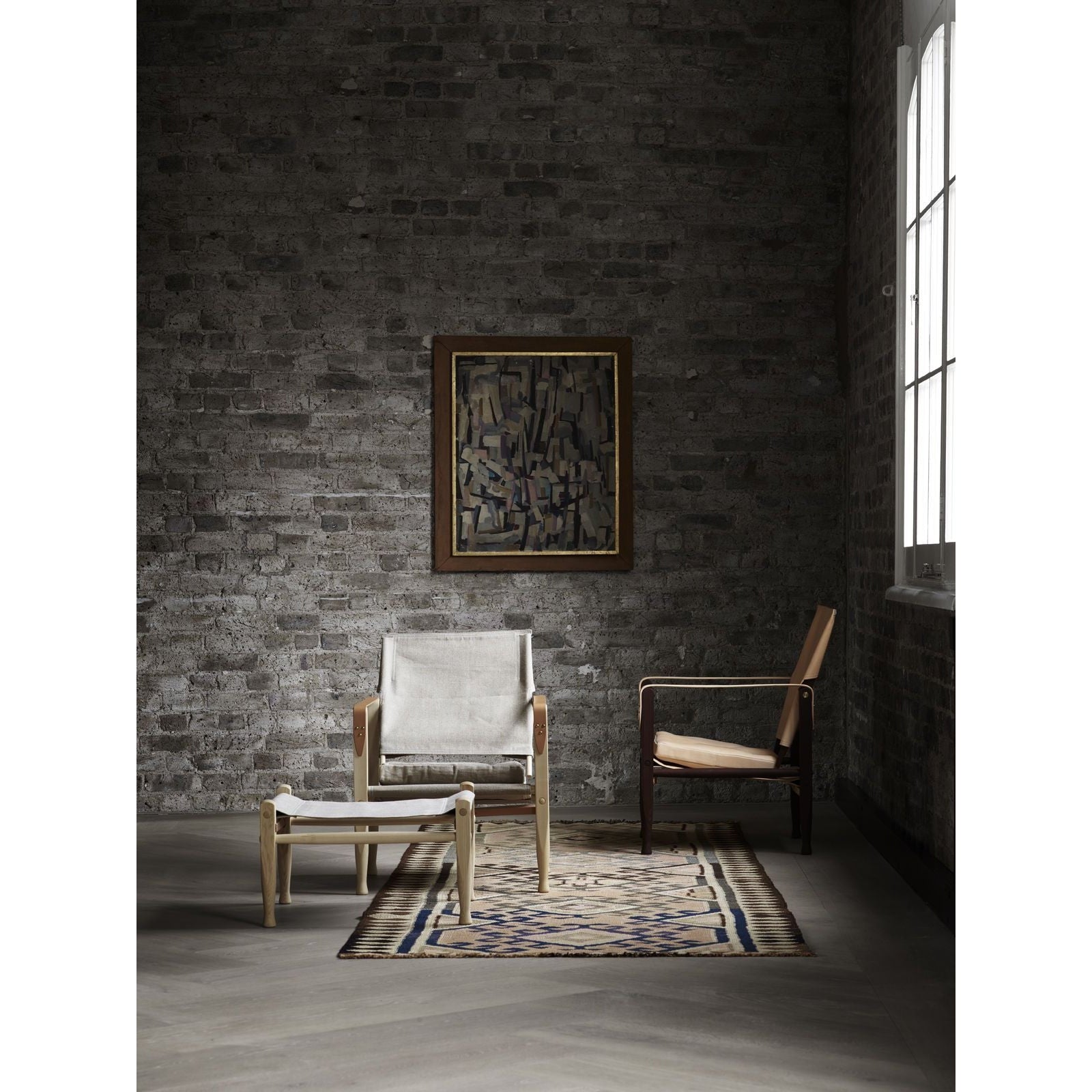 Carl Hansen Kk47000 Safari Chair, Oiled Ash/Black Leather