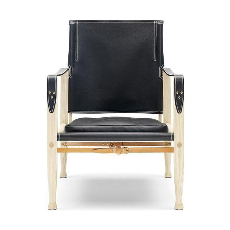 Carl Hansen Kk47000 Safari Chair, Oiled Ash/Black Leather