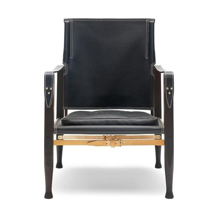 Carl Hansen Kk47000 Safari Chair, Smoked Ash/Black Leather