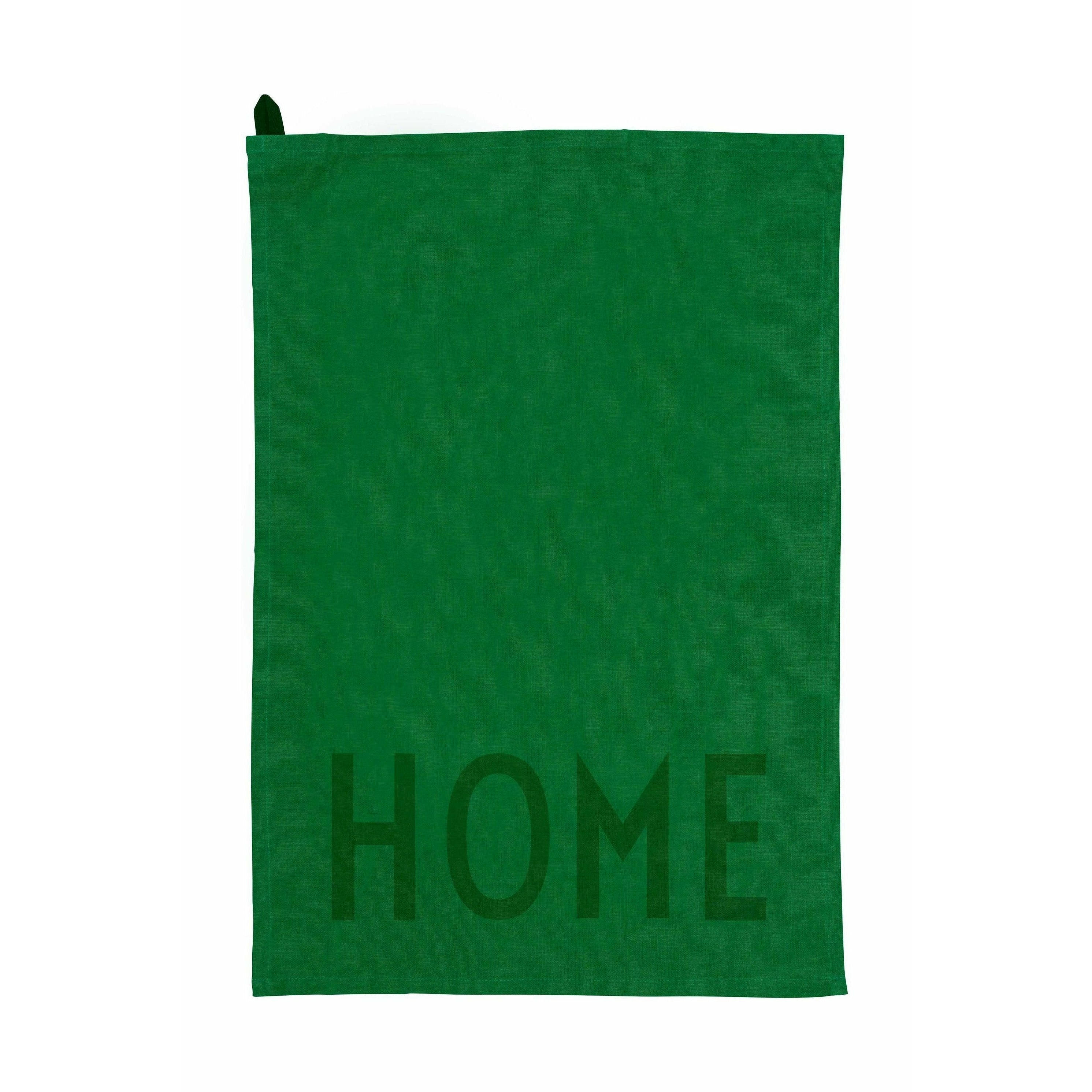 Design Letter's Favorite Tea Towel Set Of 2, Olive Green