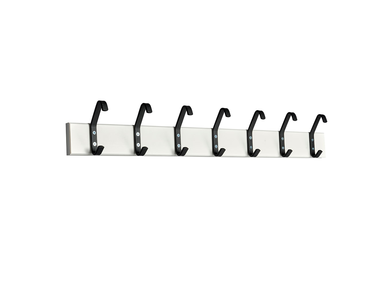 Essem Design Hook Strip 2 Hook Strip Birch 45 Cm, White/Black