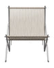 Fritz Hansen Pk4 Longe Chair Flag Hayard, Natural/Steel