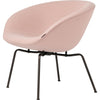Fritz Hansen Aj Pot Lounge Chair Powder Coated Steel Fabric, Pink