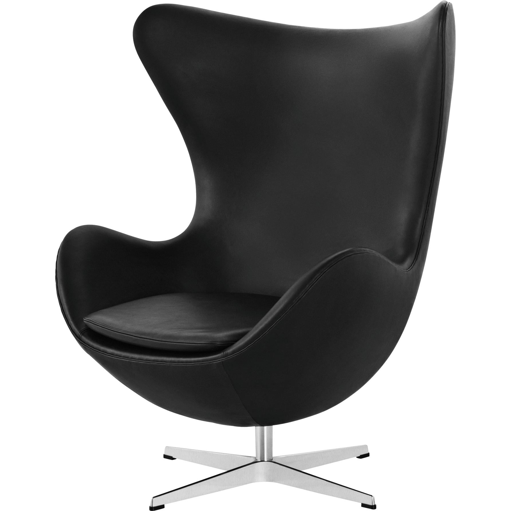 Fritz Hansen The Egg Lounge Chair Leather, Elegance Black