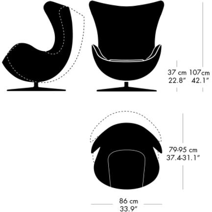 Fritz Hansen The Egg Lounge Chair Fabric, Safron