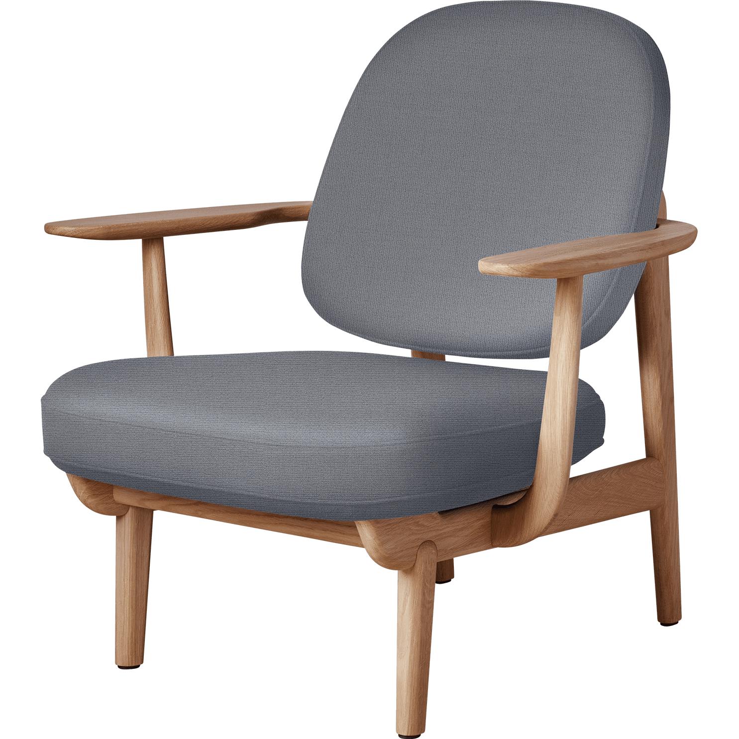 Fritz Hansen Jh97 Fred Lounge Chair Oiled Oak, Green