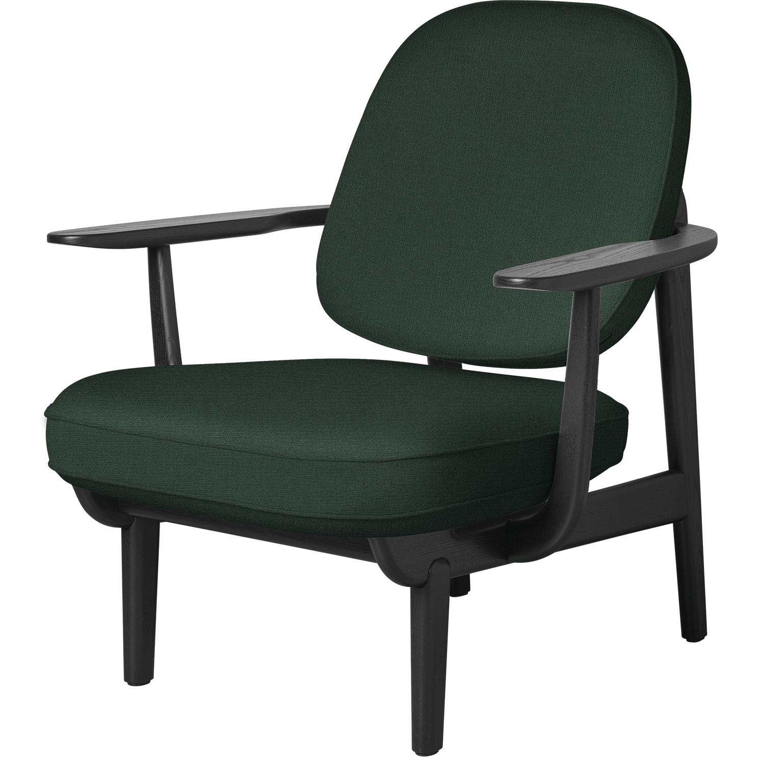Fritz Hansen Jh97 Fred Lounge Chair Black Colored Ash, Green