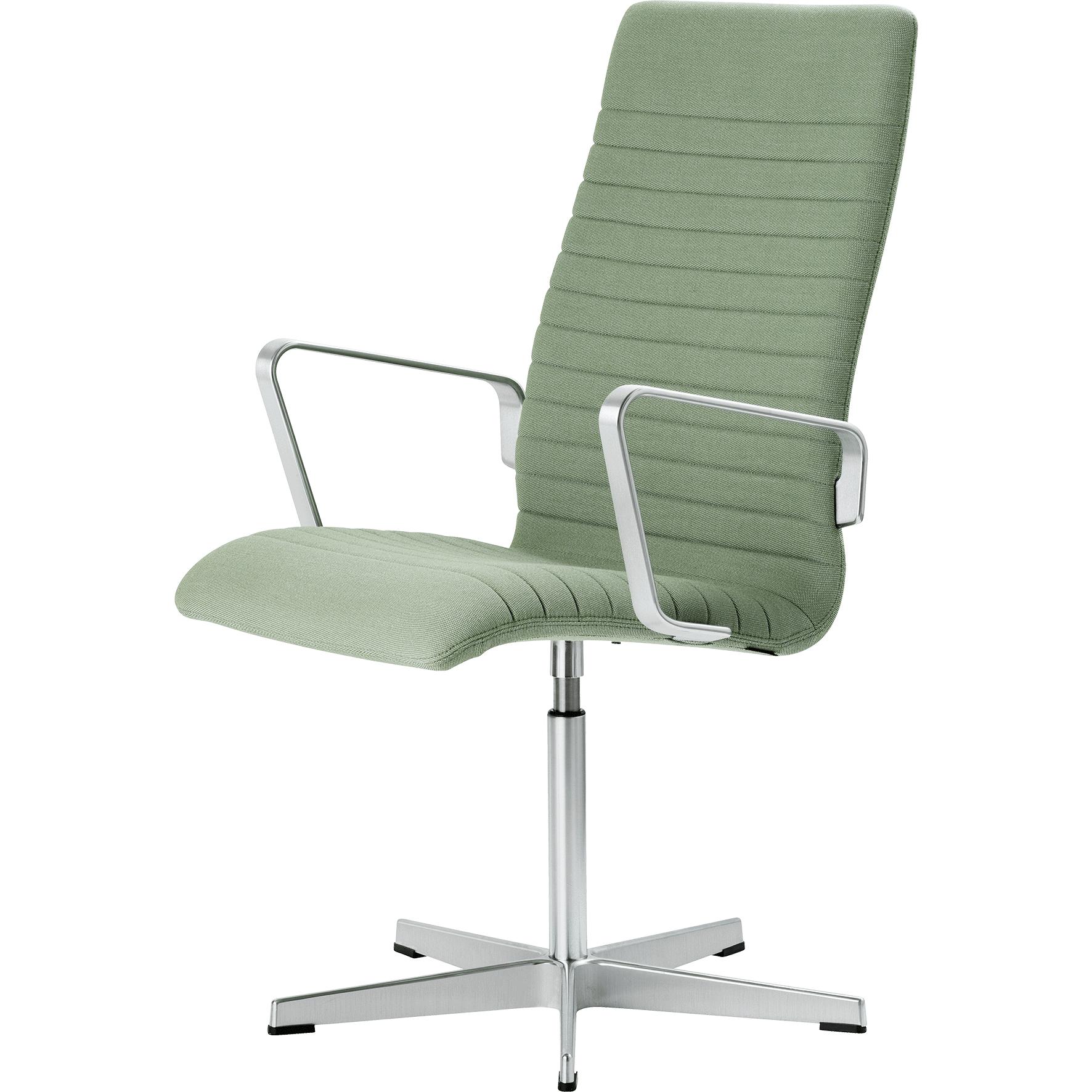 Fritz Hansen Oxford Premium Armchair Fabric Middle Backrest, Rime Green