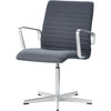 Fritz Hansen Oxford Premium Armchair Fabric Low Backrest, Rime Blue/White