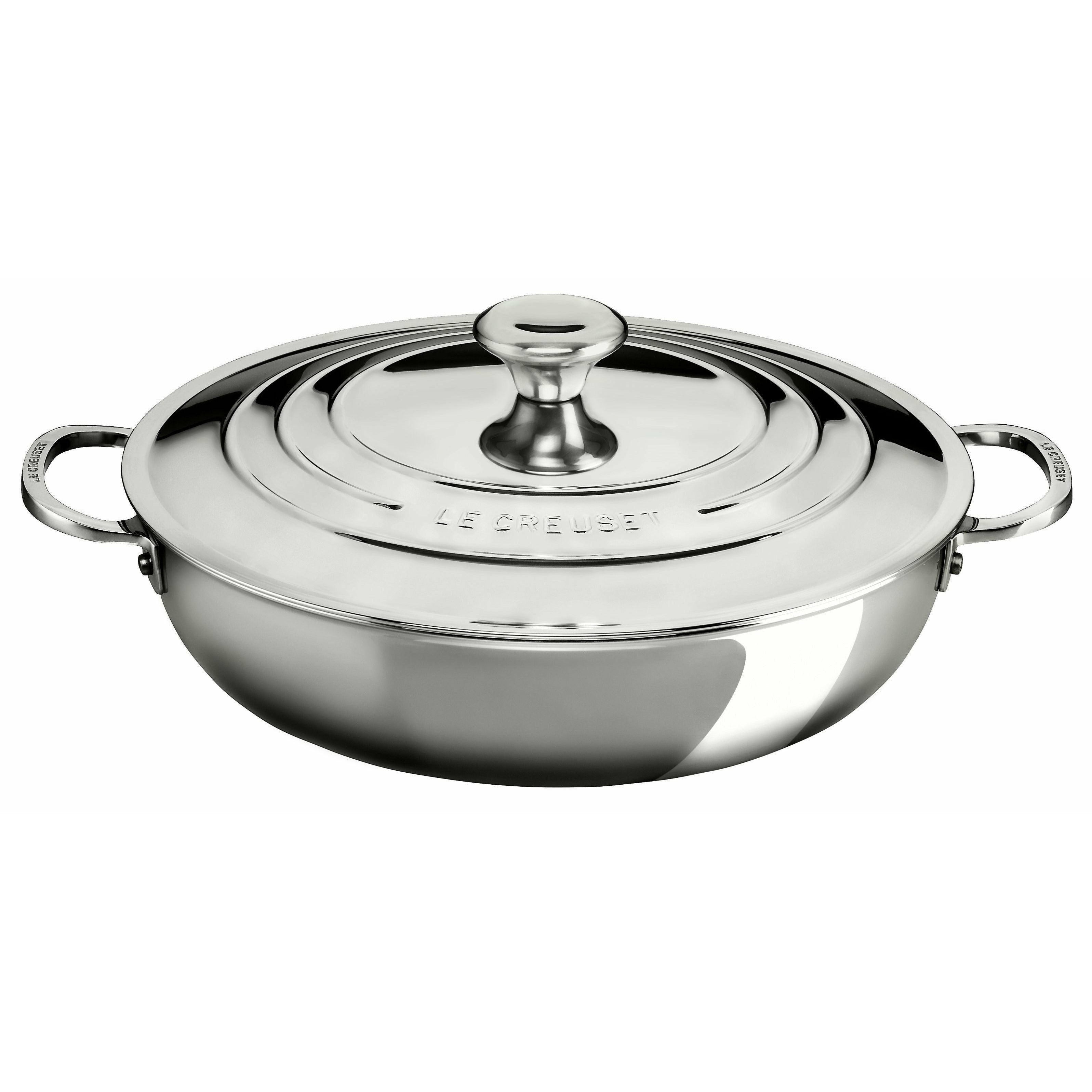 Le Creuset Signature Stainless Steel Shallow Casserole 4.8 L With Lid