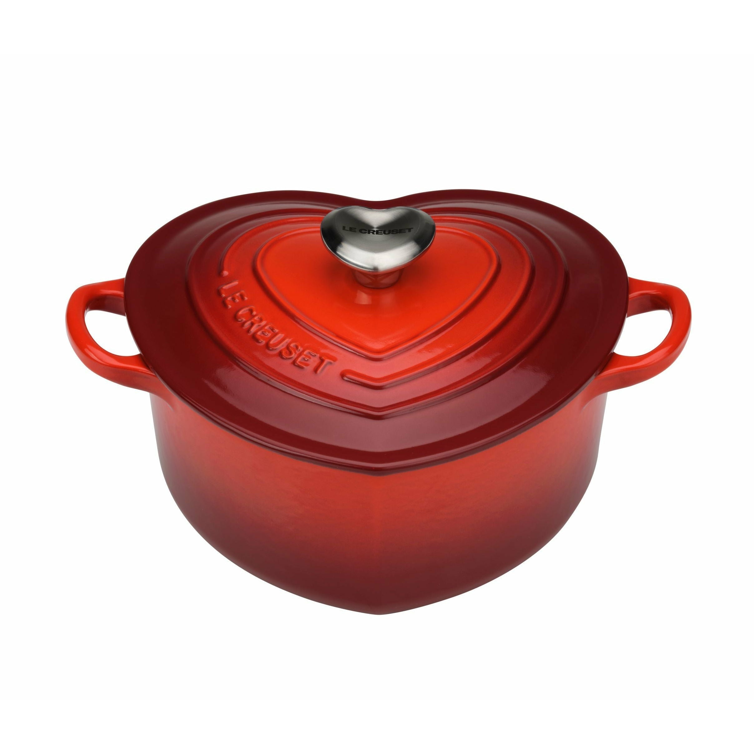 Le Creuset Tradition Heart Roaster With Heart Button 20 Cm, Cherry Red