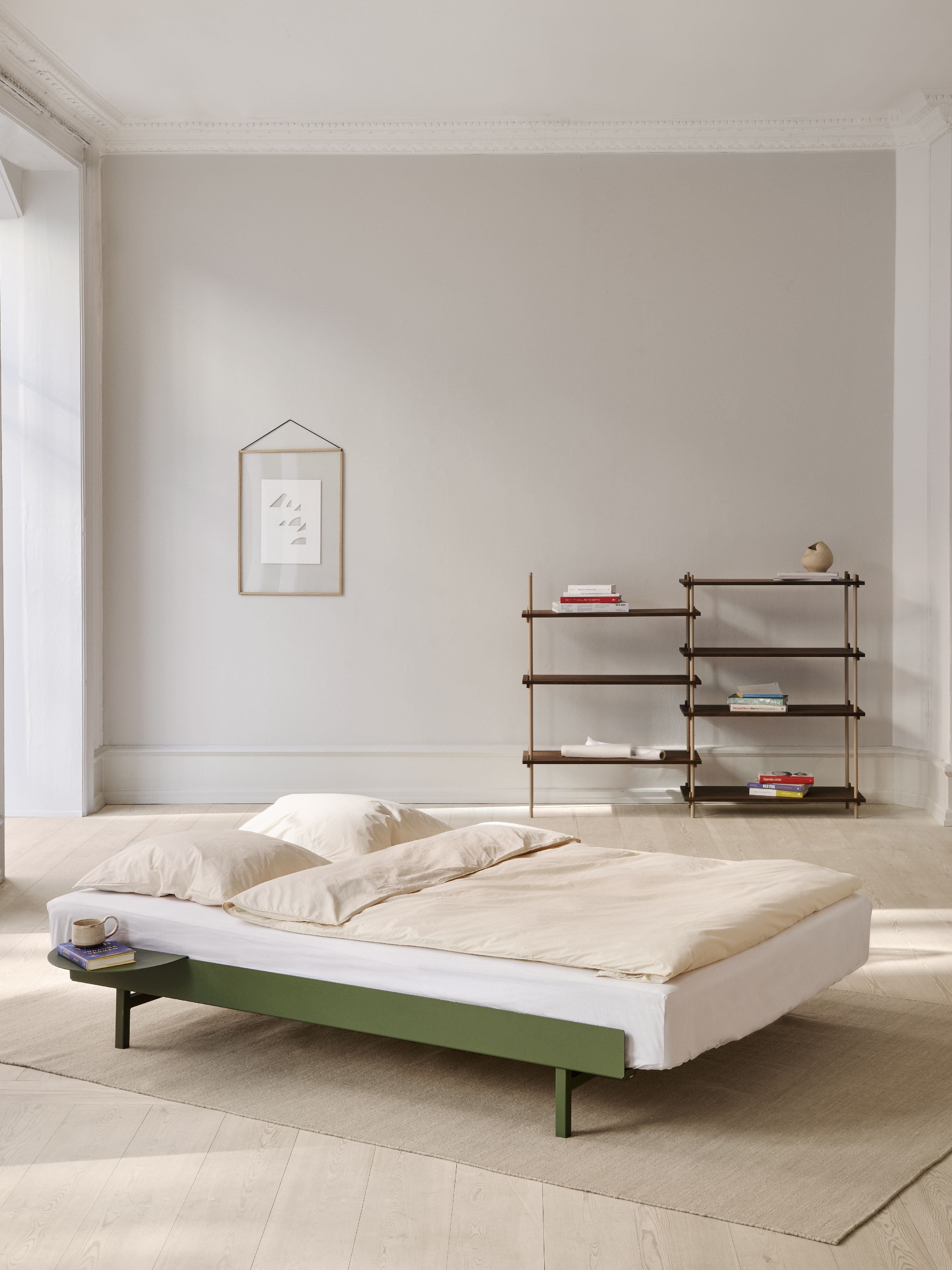 Moebe Bed With Bed Slats 160 Cm, Pine Green