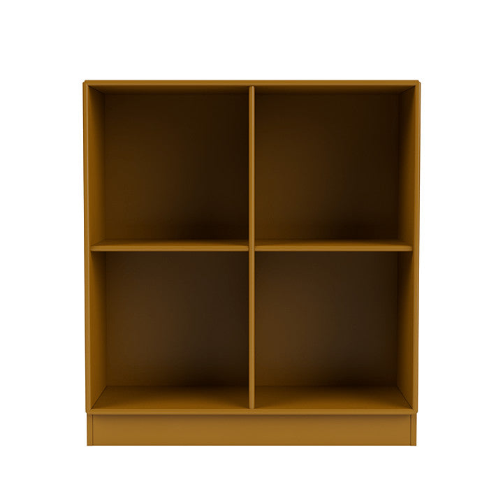 Montana Show Bookcase With 7 Cm Plinth, Amber Yellow