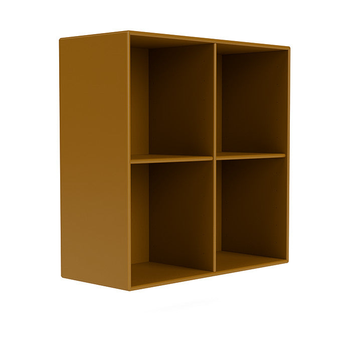 Montana Show Bookcase With Suspension Rail, Amber Yellow