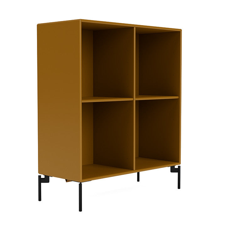 Montana Show Bookcase With Legs, Amber/Black