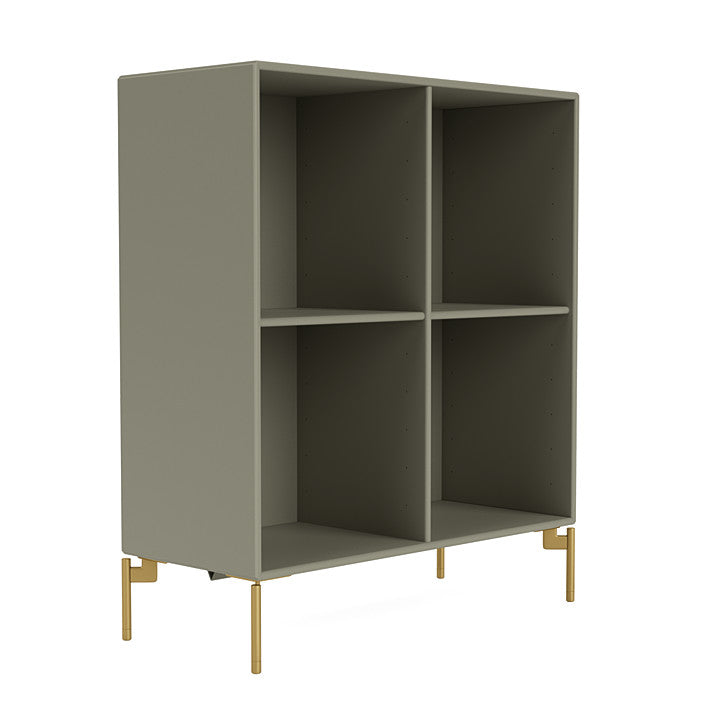 Montana Show Bookcase With Legs, Fennel/Brass