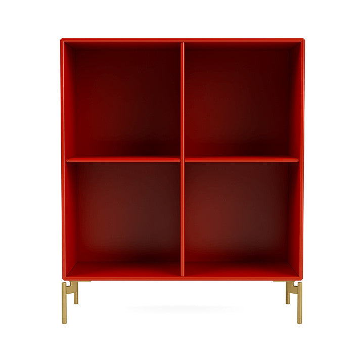 Montana Show Bookcase With Legs, Rosehip/Brass