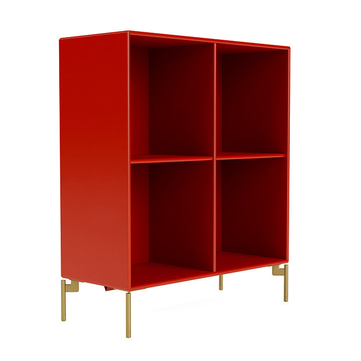 Montana Show Bookcase With Legs, Rosehip/Brass