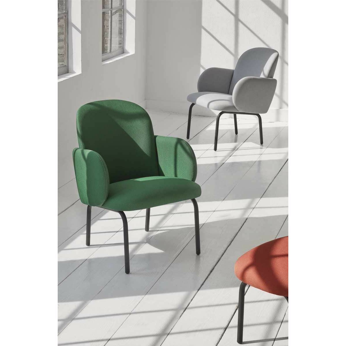 Puik Dost Lounge Chair Steel, Dark Green
