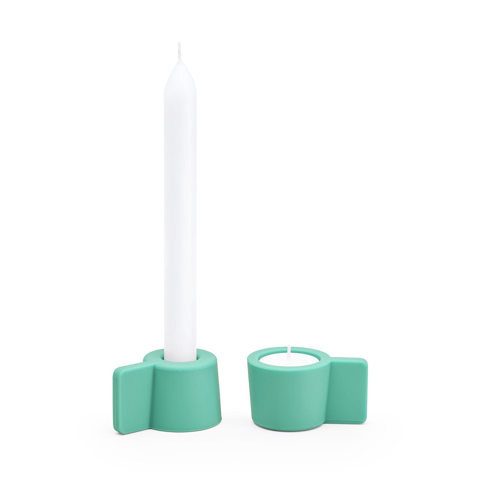 Puik Silly Candle Holder Set Of 2, Mint Green