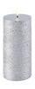 Uyuni Lighting Led Pillar Candle 3 D Flame øx H 5,8x15,2 Cm, Metallic Silver