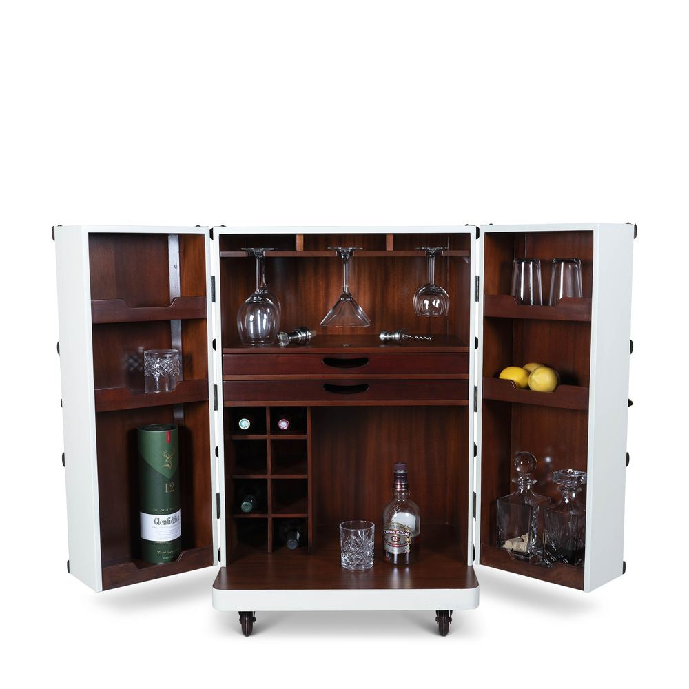 [product_category]-Authentic Models Polo Club Travel Suitcase Cabinet Bar, Off White-Authentic Models-781934585886-MF114OW-AUT-5