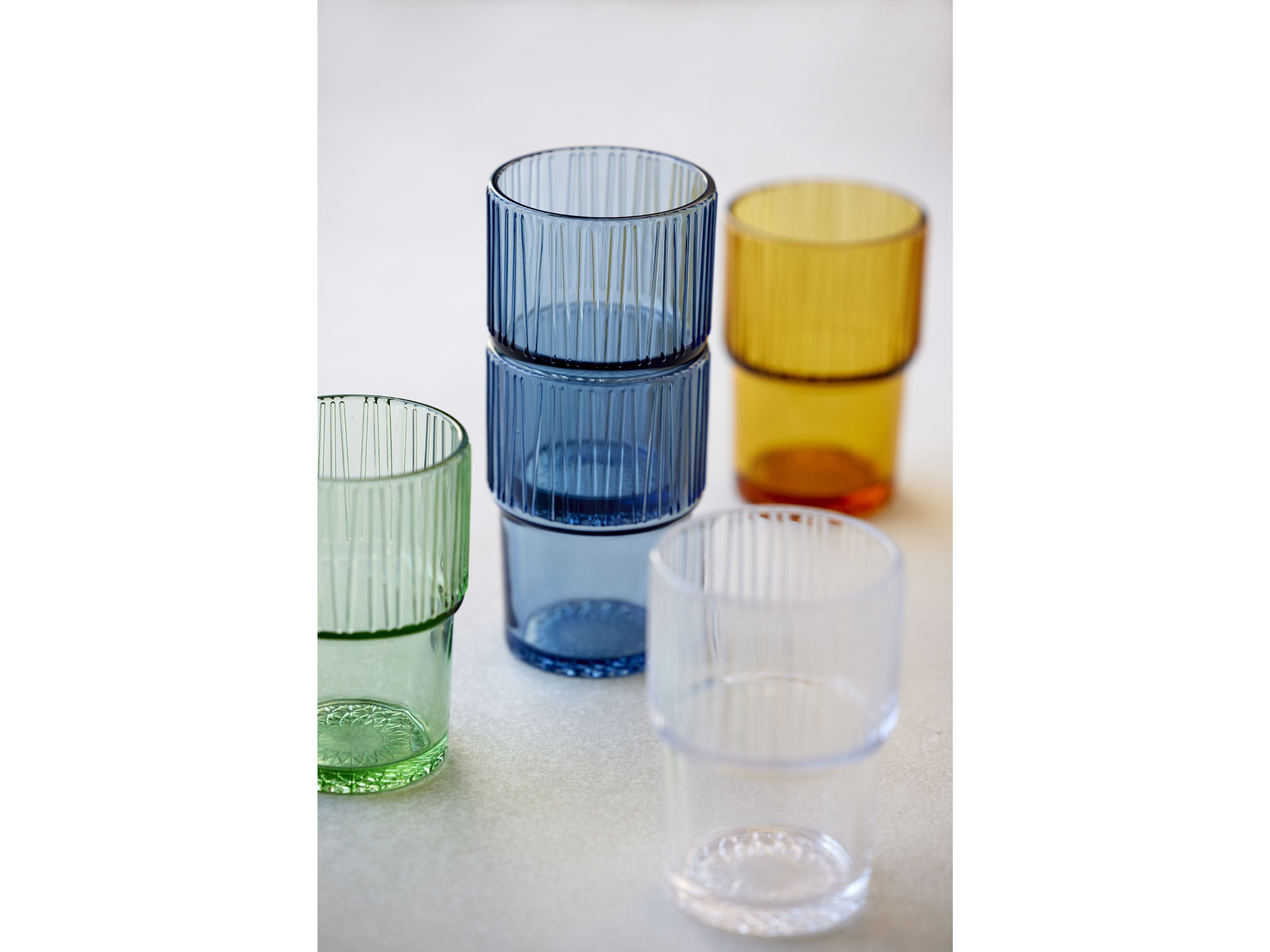 Bitz Kusintha Café Glass 12,5 Cm 38 Cl 4 Pcs, Green