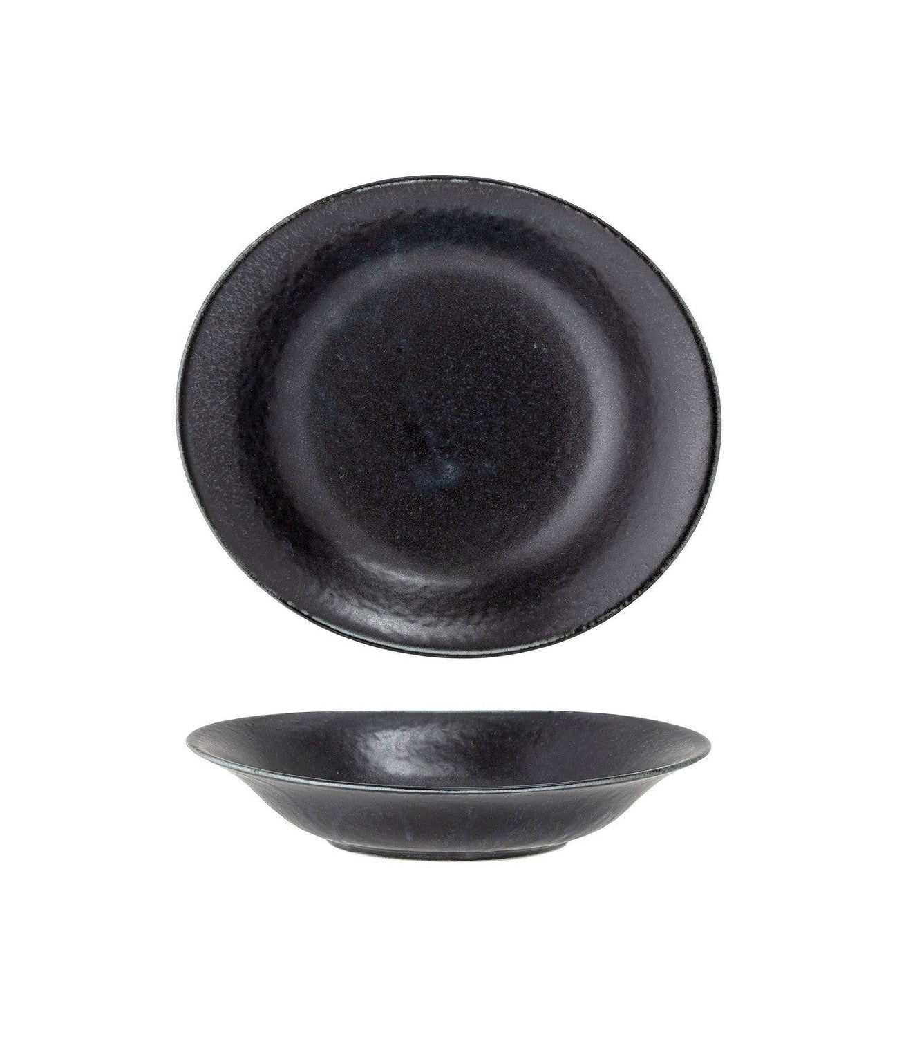 Bloomingville Yoko Soup Plate, Black, Porcelain