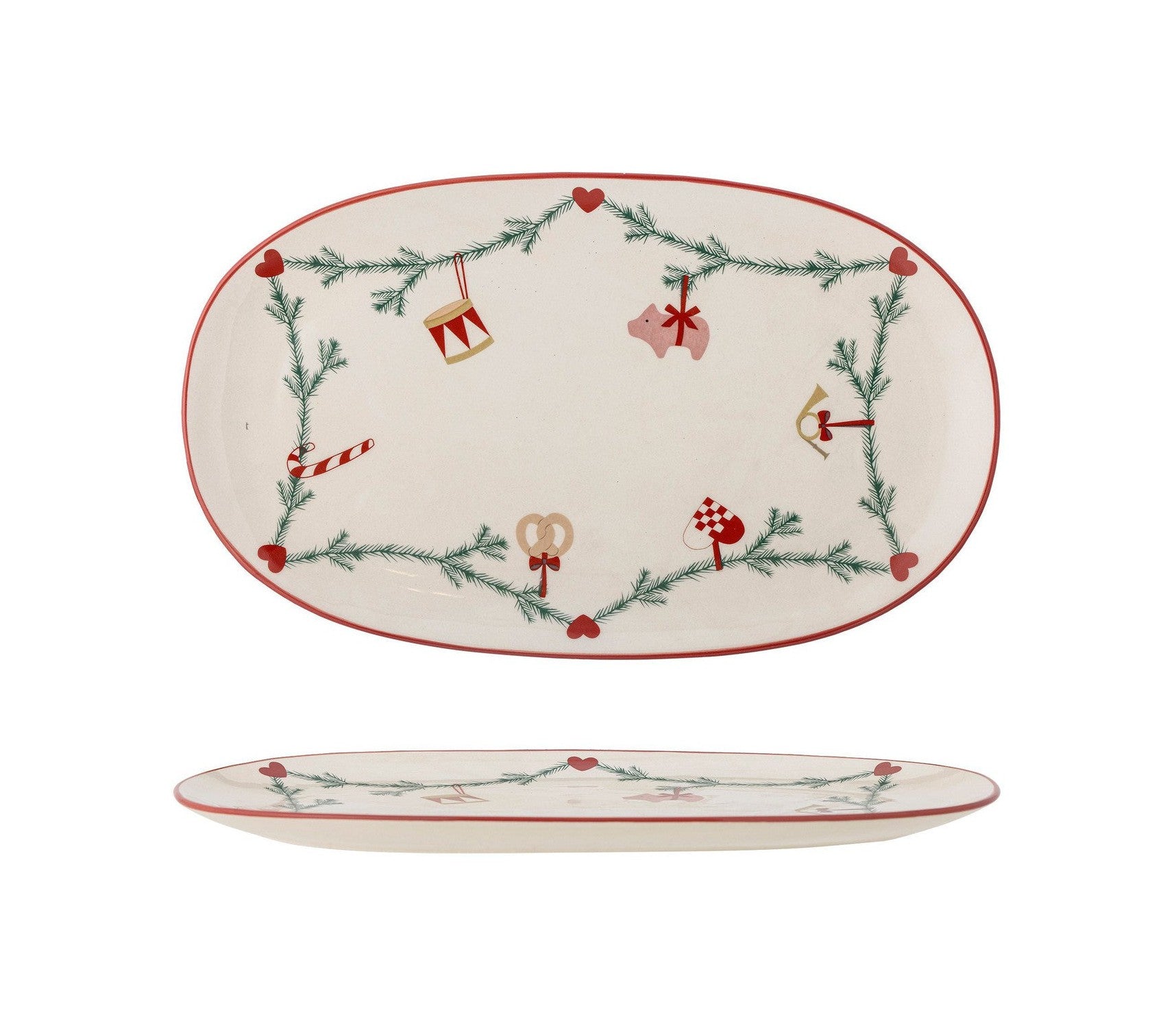 Bloomingville Yule Serving Plate, Nature, Stoneware