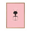  Ant Classic Poster Frame Made Of Light Wood 70x100 Cm Pink Background