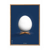  Egg Classic Poster Frame Made Of Light Wood 70 X100 Cm Dark Blue Background