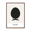  Egg Design Icon Poster Frame Made Of Dark Wood 70 X100 Cm Grey