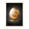  Egg Figures Poster Brass Coloured Frame 30 X40 Cm Black