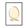  Egg Line Poster Frame In Black Lacquered Wood 30x40 Cm White Background