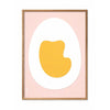  Egg Paper Clip Poster Frame Made Of Light Wood 30x40 Cm Pink Background