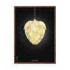  Ph Artichoke Poster Frame Made Of Dark Wood 50x70 Cm Black Background