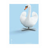  Swan Classic Poster Without Frame 70 X100 Cm Light Blue Background