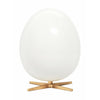 Brainchild The Egg Wooden Figure Mahogany White, Brass Base