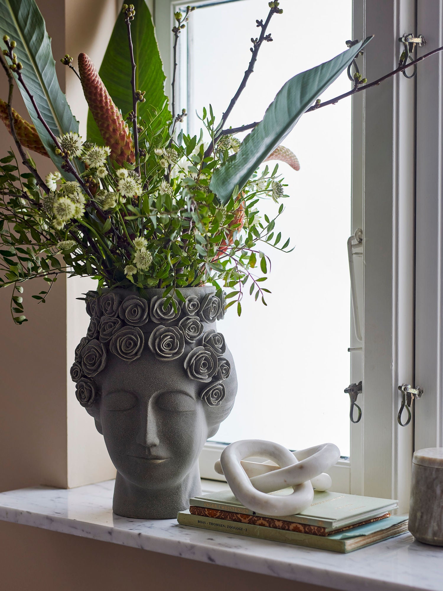 Bloomingville Akira Vase, Grey, Stoneware