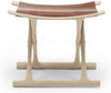 Carl Hansen Ow2000 Egyptian Stool, Soaped Oak/Natural Leather