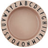 Design Letters Eat & Learn Deep Plate Tritan, Nude