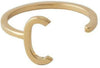 Design Letters Letter Ring A Z, 18k Gold Plated, C