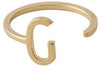 Design Letters Letter Ring A Z, 18k Gold Plated, G