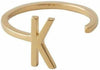 Design Letters Letter Ring A Z, 18k Gold Plated, K