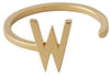 Design Letters Letter Ring A Z, 18k Gold Plated, W