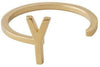 Design Letters Letter Ring A Z, 18k Gold Plated, Y