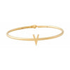 Design Letters My Bangle V Bangle, 18k Gold Plated Silver