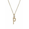 Design Letters Necklace In Pure Gold, P