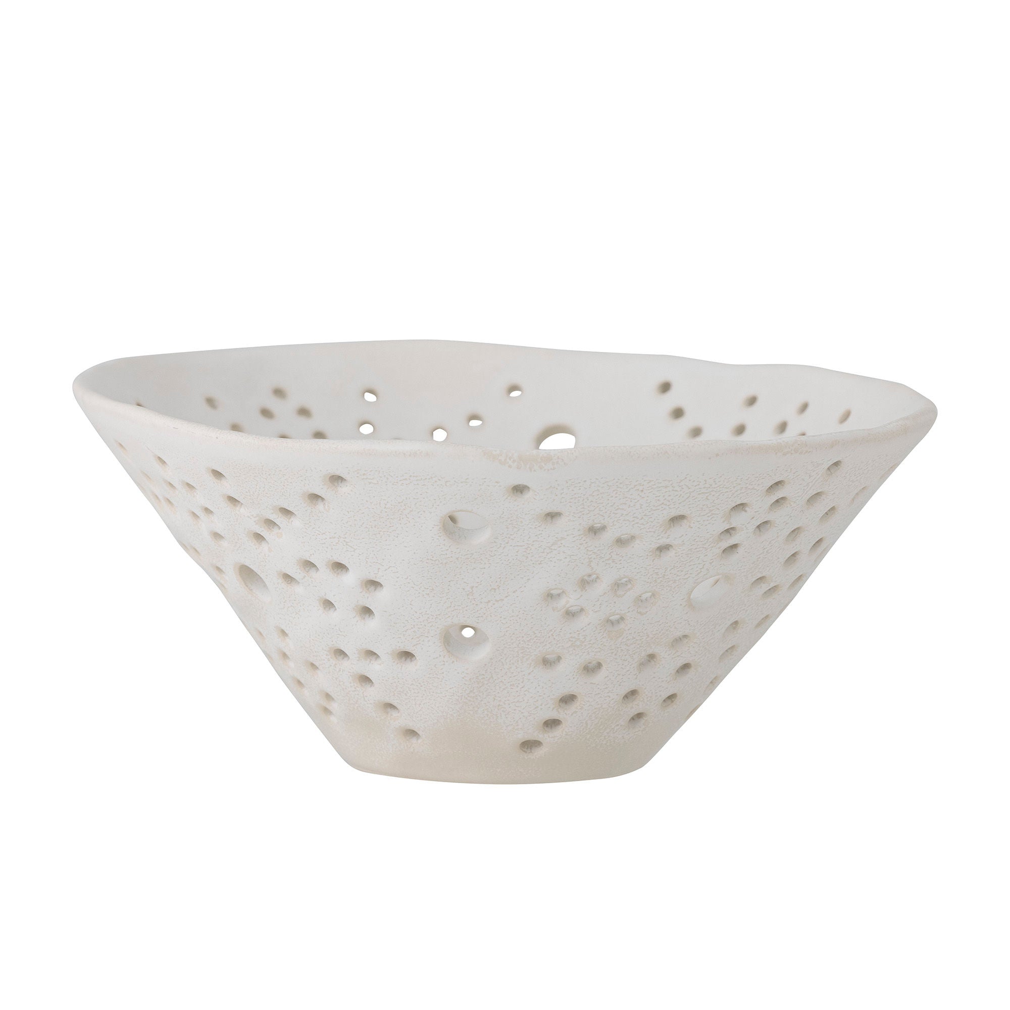 Bloomingville Dalena Deco Bowl, White, Stoneware